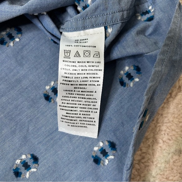 Pendleton Blue Short Sleeve Button Down Shirt Southwest Print 100% Cotton SZ XL - Picture 4 of 8